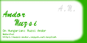 andor muzsi business card